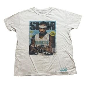 Mitchell & Ness SLAM Magazine Carmelo Anthony Graphic Men's T Shirt White Large